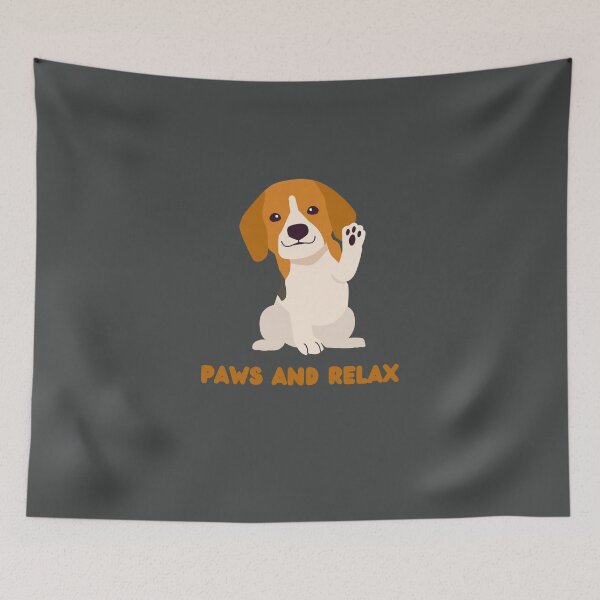 Artikelvorschau, Niedliches Hunde-Design „Pfoten und entspannen“ entworfen und verkauft von PaultonDesigns.