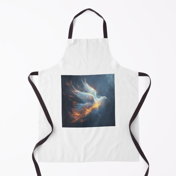 Item preview, hite dove in flight, transforming into flames designed and sold by Love-Light-Bite.