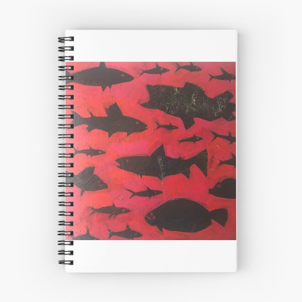 Aperçu de l'œuvre Poisson sur rouge créée et vendue par PaintedHinges.
