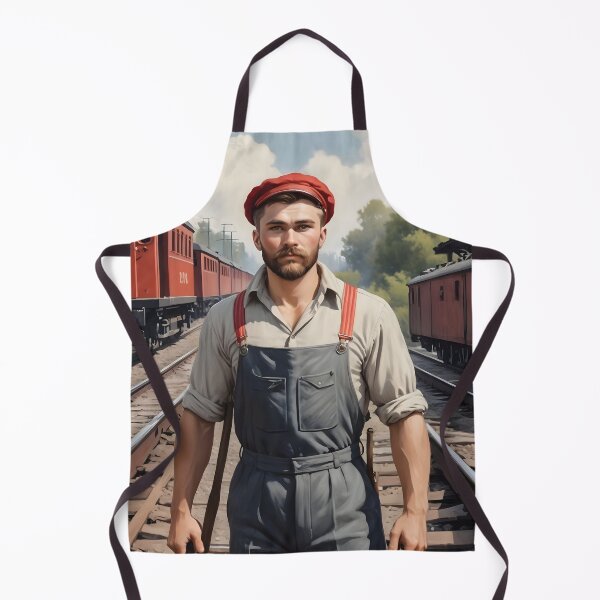 Item preview, Vintage style gay poster of young man - railroad worker 2 designed and sold by Museum Of Non-Existing Art.