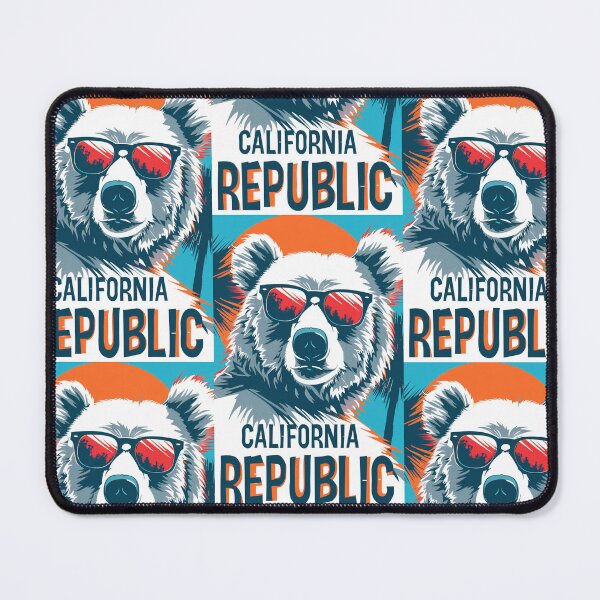 Item preview, California state flag Bear with sunglasses designed and sold by Atitaya05k.