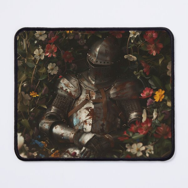 Item preview, armored knight lying in a bed of flowers designed and sold by Flomag.