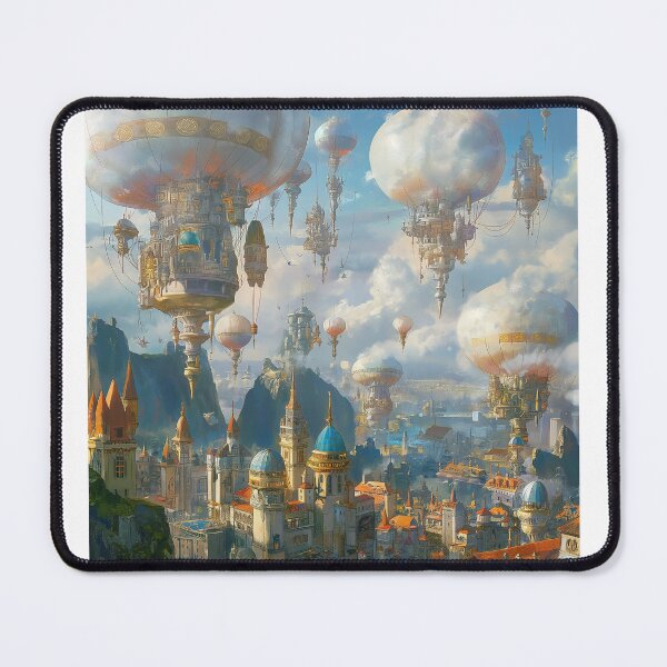 Item preview, fantastical floating cityscape designed and sold by Love-Light-Bite.