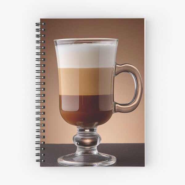 Item preview, A clear glass mug showcases a layered coffee drink with distinct milk foam designed and sold by homydesign.