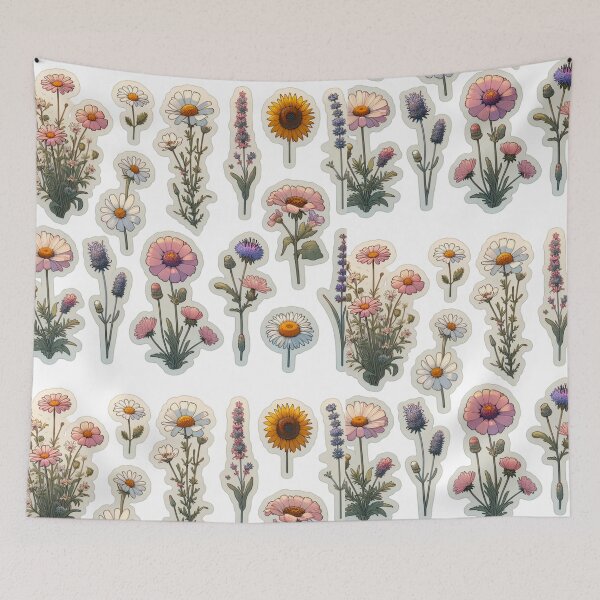 Item preview, Wildflower Charm: A Delicate Floral Sticker to Adorn Your World designed and sold by 0penvimark.