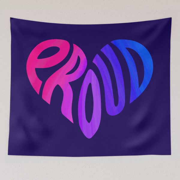 Item preview, Proud LGBTQ+ Watercolor Heart Bisexual Flag designed and sold by Olivia Ossege.