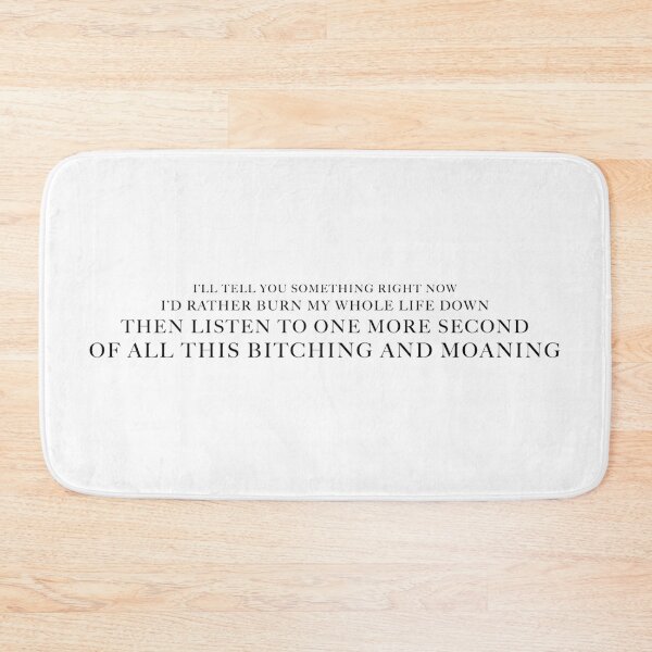 Item preview, I'd Rather Burn My Whole Life Down designed and sold by FaveLyrics.