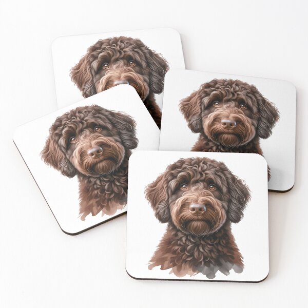 Item preview, Cute Chocolate Australian Labradoodle Dog designed and sold by TheAnimalZ00.
