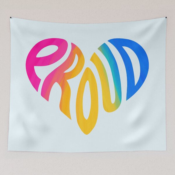 Item preview, Proud LGBTQ+ Watercolor Heart Pansexual Flag designed and sold by Olivia Ossege.