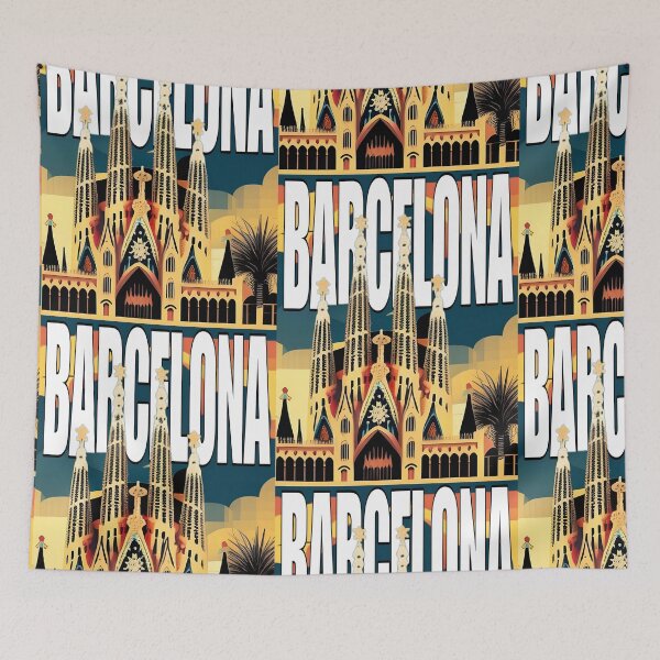 Item preview, Barcelona, Spain Sagrada Família Church Illustration Travel Art designed and sold by jessephotoart.