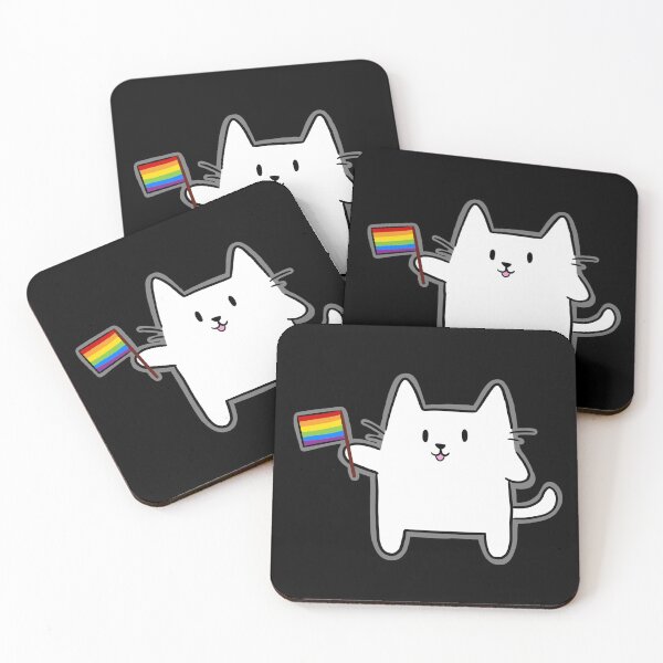 Item preview, Rainbow Flag Cat designed and sold by SillyCatsStore.