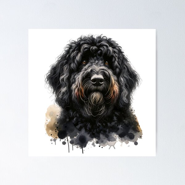 Item preview, Black  Australian Labradoodle Dog designed and sold by TheAnimalZ00.