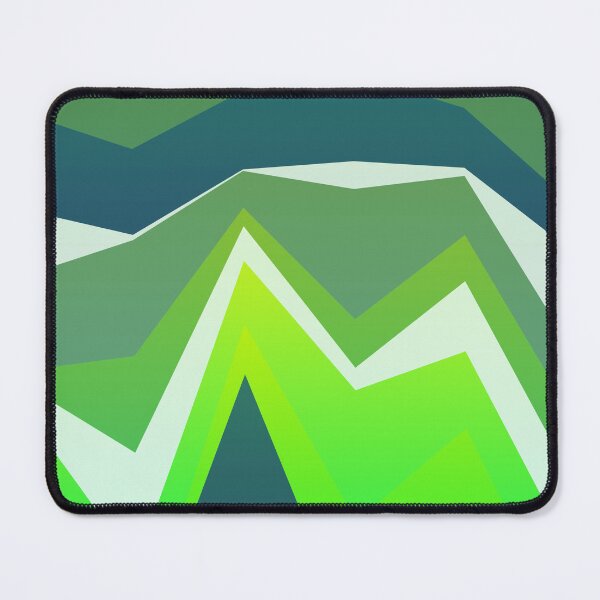 Item preview, Green Multicolor Jagged Striped Lines Parallel Layered Peaks designed and sold by EvergreenMotifs.