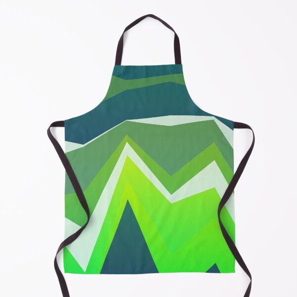 Item preview, Green Multicolor Jagged Striped Lines Parallel Layered Peaks designed and sold by EvergreenMotifs.