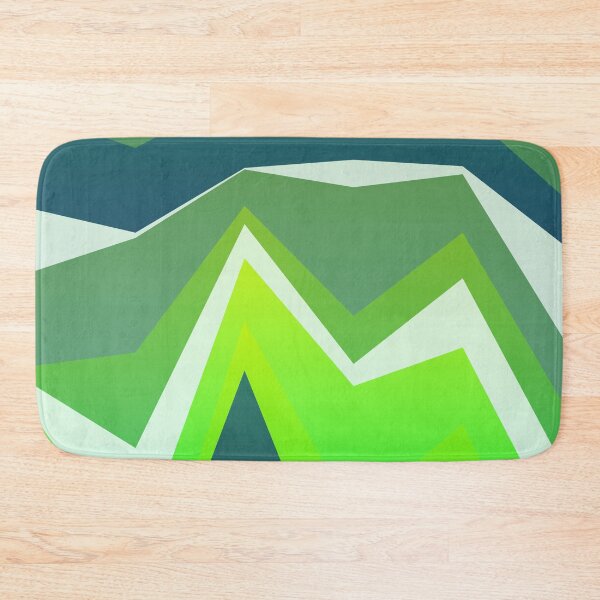 Item preview, Green Multicolor Jagged Striped Lines Parallel Layered Peaks designed and sold by EvergreenMotifs.