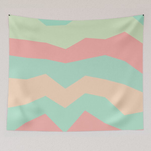 Item preview, Rainbow Multicolor Jagged Striped Lines Parallel Layered Peaks designed and sold by EvergreenMotifs.