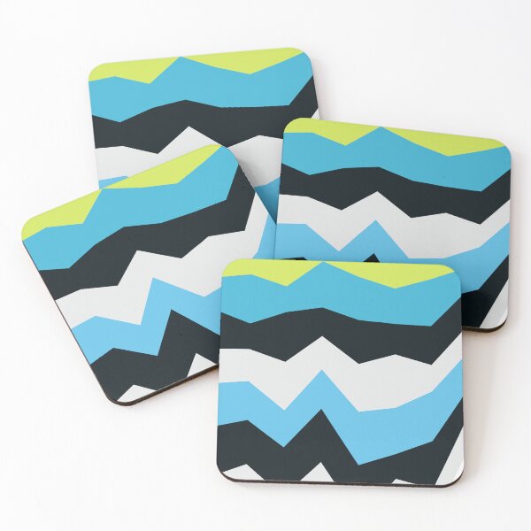 Item preview, Multicolor Jagged Striped Lines Parallel Layered Peaks designed and sold by EvergreenMotifs.