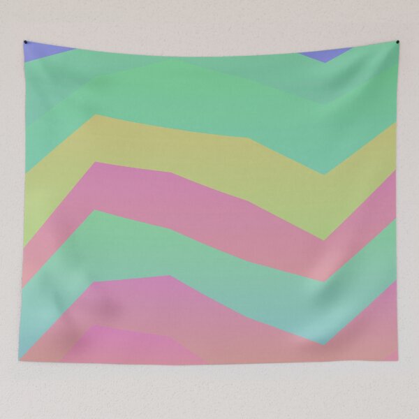 Item preview, Rainbow Multicolor Jagged Striped Lines Parallel Layered Peaks designed and sold by EvergreenMotifs.