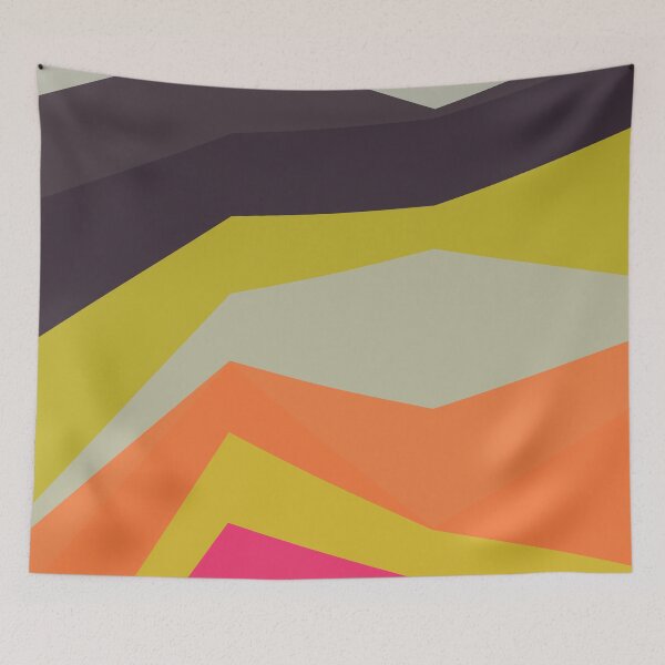 Item preview, Multicolor Spectrum Jagged Striped Lines Parallel Layered Peaks designed and sold by EvergreenMotifs.