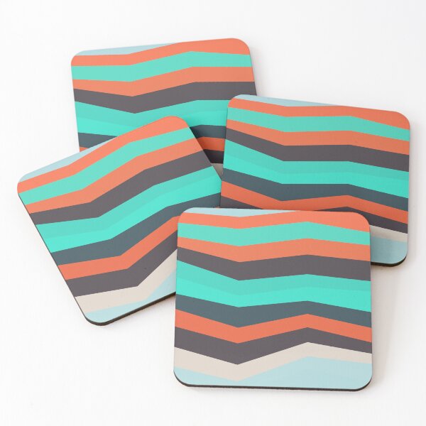 Item preview, Multicolor Jagged Striped Lines Parallel Layered Peaks designed and sold by EvergreenMotifs.