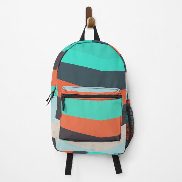 Item preview, Multicolor Jagged Striped Lines Parallel Layered Peaks designed and sold by EvergreenMotifs.