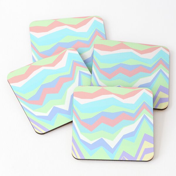 Item preview, Rainbow Multicolor Jagged Striped Lines Parallel Layered Peaks designed and sold by EvergreenMotifs.
