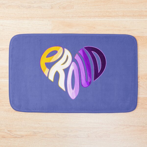 Item preview, Proud LGBTQ+ Watercolor Heart Nonbinary Flag designed and sold by Olivia Ossege.