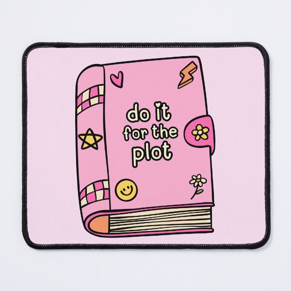 Item preview, Do it For The Plot Diary Pink Retro Illustration designed and sold by Dazzline Designs.