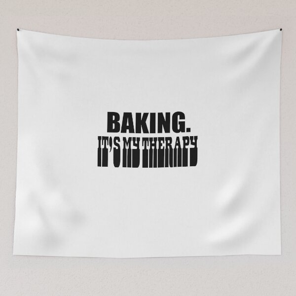 Item preview, "BAKING. It's my therapy" inscription designed and sold by ChesssesShop.