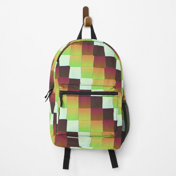 Item preview, Random Multicolor Joined Scales Square Symbols Connected Geometry designed and sold by EvergreenMotifs.