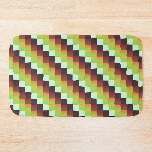 Item preview, Random Multicolor Joined Scales Square Symbols Connected Geometry designed and sold by EvergreenMotifs.