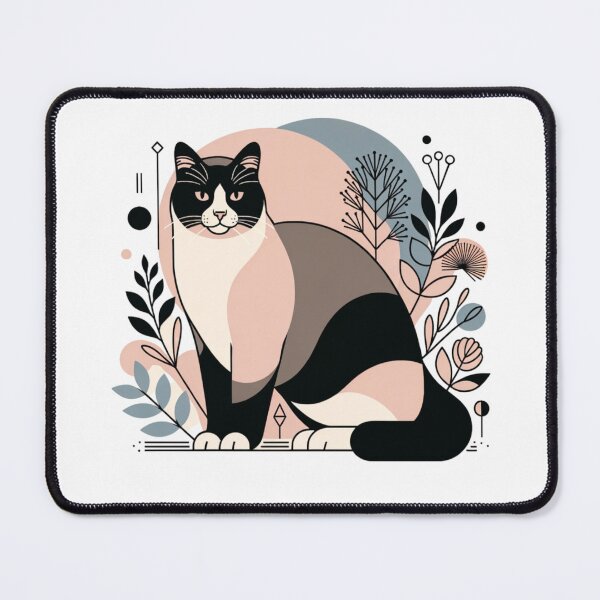Item preview, Abstract Floral Snowshoe Cat designed and sold by TheAnimalZ00.