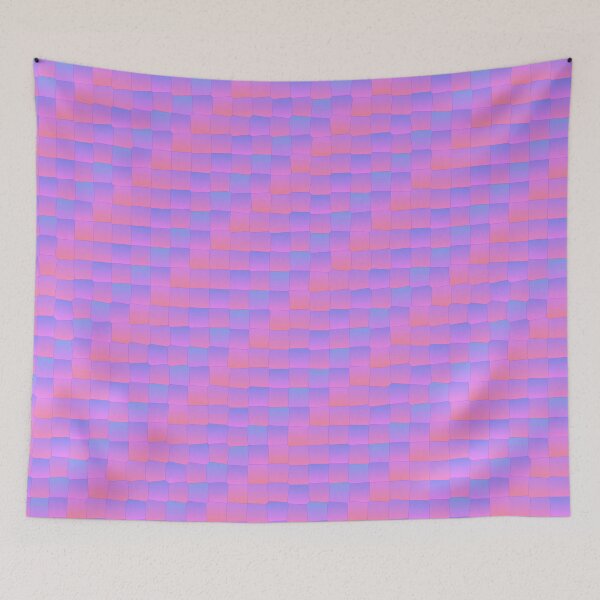 Item preview, Pink Multicolor Joined Scales Square Symbols Connected Geometry designed and sold by EvergreenMotifs.