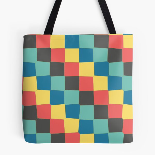 Item preview, Random Multicolor Joined Scales Square Symbols Connected Geometry designed and sold by EvergreenMotifs.