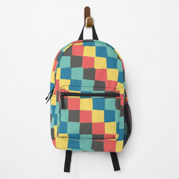 Item preview, Random Multicolor Joined Scales Square Symbols Connected Geometry designed and sold by EvergreenMotifs.