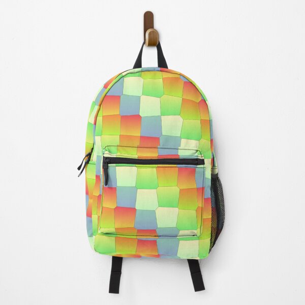 Item preview, Random Multicolor Joined Scales Square Symbols Connected Geometry designed and sold by EvergreenMotifs.