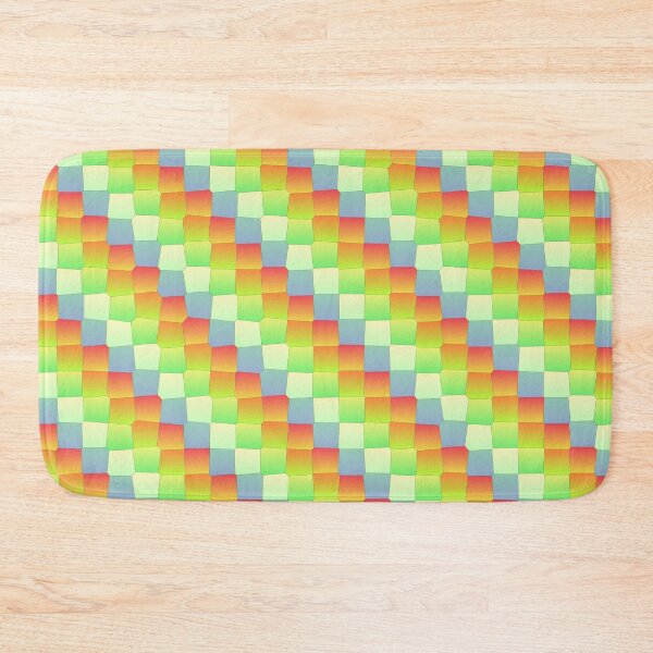Item preview, Random Multicolor Joined Scales Square Symbols Connected Geometry designed and sold by EvergreenMotifs.