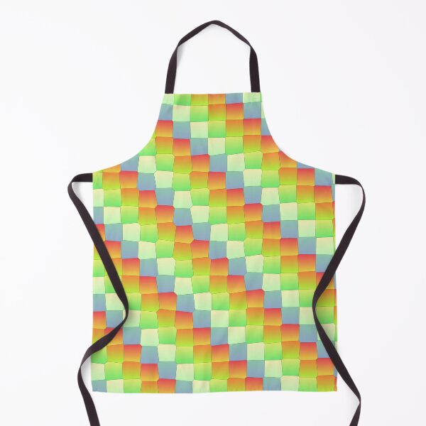 Item preview, Random Multicolor Joined Scales Square Symbols Connected Geometry designed and sold by EvergreenMotifs.