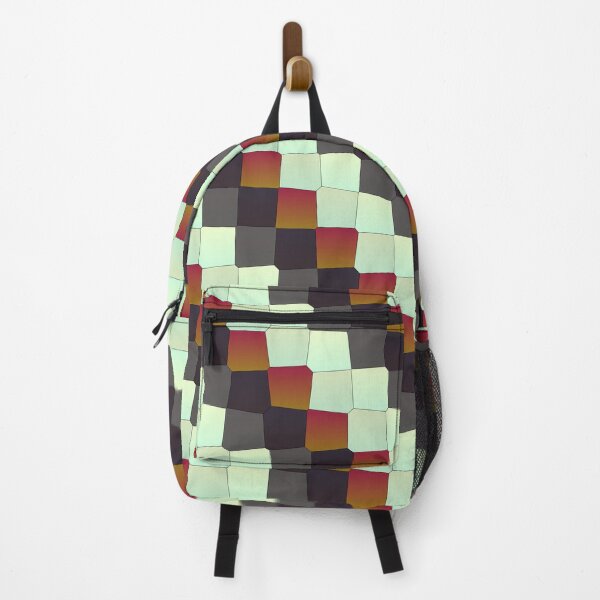 Item preview, Random Multicolor Joined Scales Square Symbols Connected Geometry designed and sold by EvergreenMotifs.