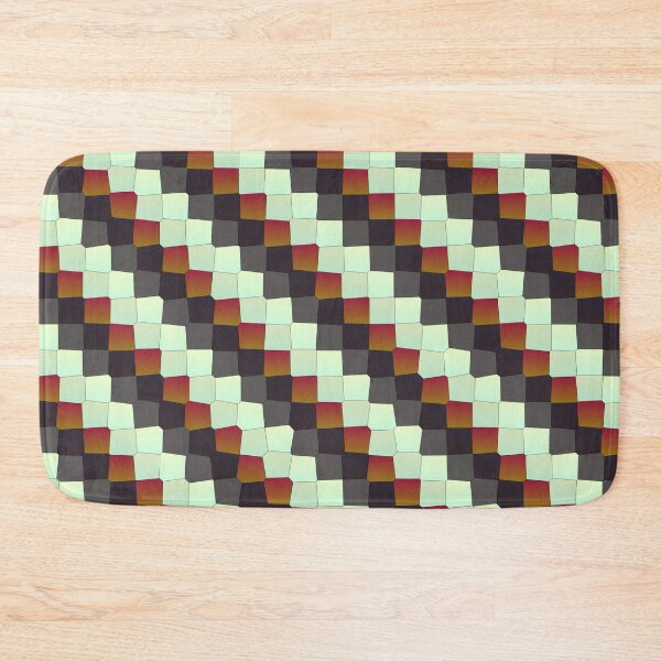 Item preview, Random Multicolor Joined Scales Square Symbols Connected Geometry designed and sold by EvergreenMotifs.