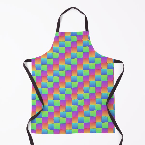 Item preview, Rainbow Multicolor Joined Scales Square Symbols Connected Geometry designed and sold by EvergreenMotifs.