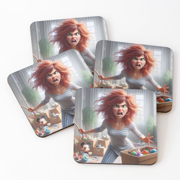 Item preview, Mom's Morning Madness 04 - Cute AI Art of a Tired & Angry Mom designed and sold by LoopLooArt.