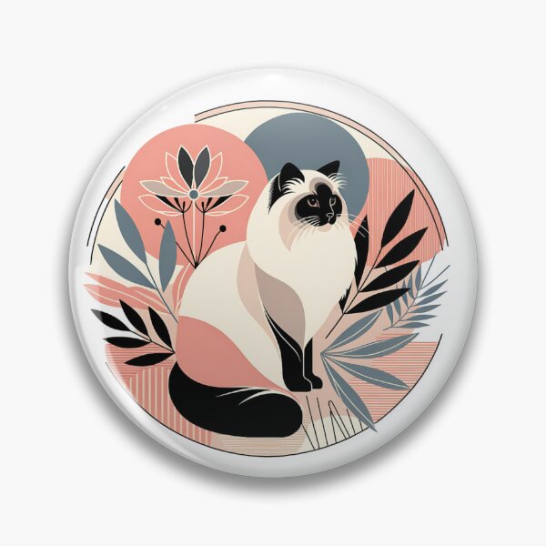 Item preview, Abstract Floral Himalayan Cat designed and sold by TheAnimalZ00.