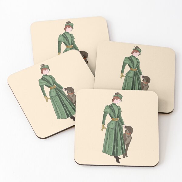 Item preview, Historical Costume 1890s Watercolor Fashion Illustration 2 designed and sold by MariOyama.