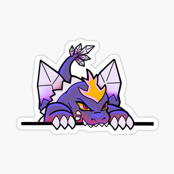 Item preview, SpaceGodzilla Peeker Decal  designed and sold by atlashall.