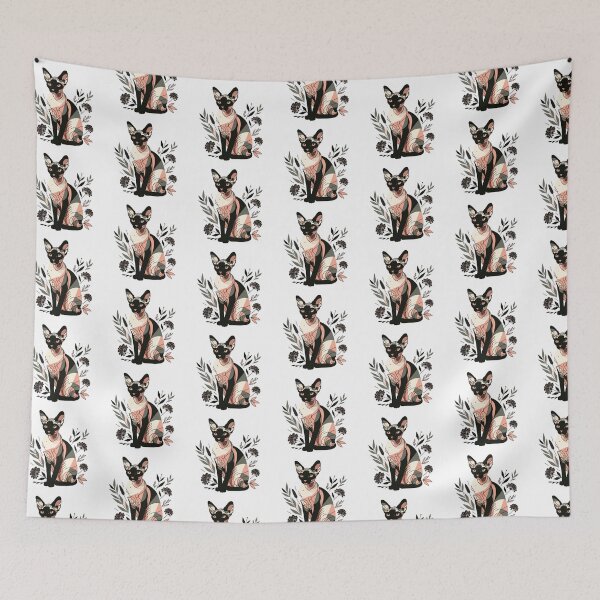 Item preview, Abstract Floral Cornish Rex Cat designed and sold by TheAnimalZ00.
