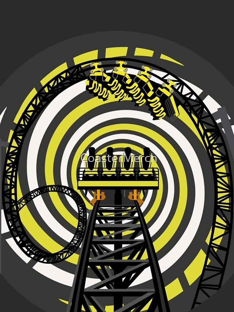 SMILE FOREVER Shirt Design - Black and Yellow Gerstlauer Infinity Coaster by CoasterMerch