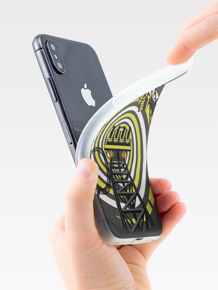 Alternate view of SMILE FOREVER Shirt Design - Black and Yellow Gerstlauer Infinity Coaster iPhone Case