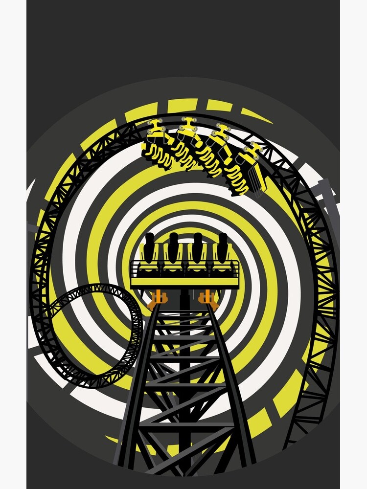 SMILE FOREVER Shirt Design - Black and Yellow Gerstlauer Infinity Coaster by CoasterMerch