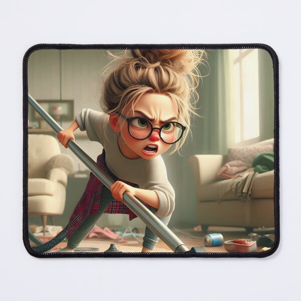 Item preview, Mom's Morning Madness 07 - Cute AI Art of a Tired Mom designed and sold by LoopLooArt.